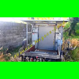 Remorque galvanisée travaux avec signalisation motorisée hydraulique Toulouse