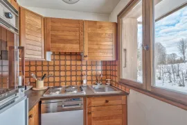 Location de vacances 3 personnes, sur la piste, piscine, Megève