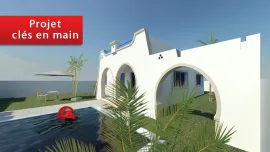 Vente UN PROJET D UNE VILLA STYLE DJERBIEN A  DJERBA