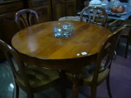 Table et 4 chaises en merisier, promotion Sartrouville
