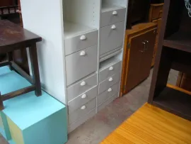 Meubles Etagère blanche avec tiroirs, promotion