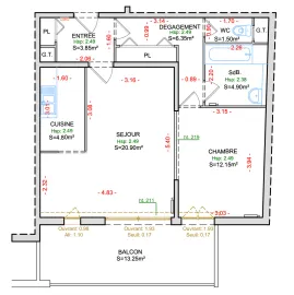 Vente Appartement de 2 pièces avec balcon - Paris 5ème