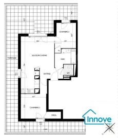 Vente Lumineux appartement T3 avec terrasse de 64m²