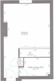 Vente PARIS XVII - RAVISSANT STUDIO - PARC MONCEAU