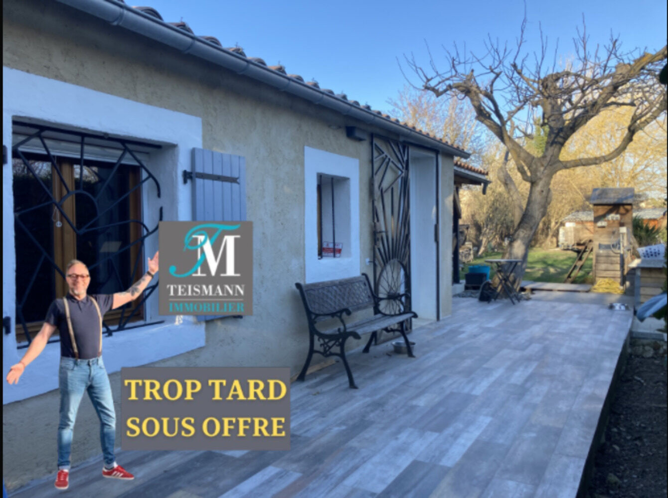 cabanon en dur 40 m² sur 2000 m² Lauris