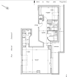 Vente Dernier étage - Appartement T2 avec terrasse