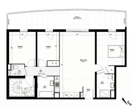 Vente Appartement  - Appartement  - 3 pièces  - 82.36 m²