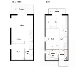Vente Maison  - Maison jumelée  - 4 pièces  - 79.5 m²