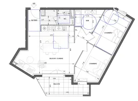 Vente Appartement  - Appartement  - 3 pièces  - 59.62 m²
