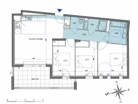 Vente Appartement  - Appartement  - 4 pièces  - 75.8 m²