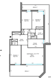 Vente Appartement T4 de 86,20m2 avec 2 balcons