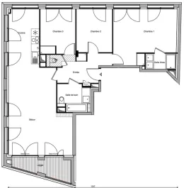 Vente Appartement T4 100m2 avec loggia