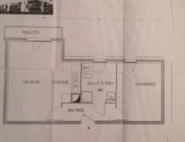 Location Beau 2P meublé 45m² avec balcon et parking