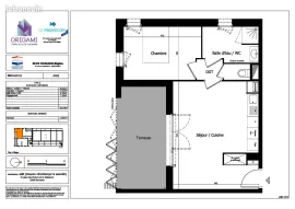 Location Appartement meublé T2 45m² à Bègles