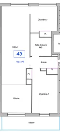 Vente Appartement 3 pièces avec balcon - Saint-Ouen