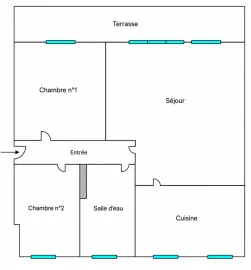 Vente Appartement 3 pièces avec terrasse - Dernier étage