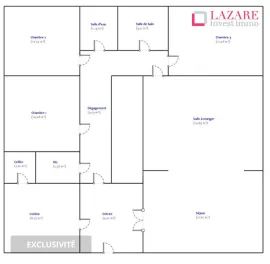 Colocation 1 CHAMBRE (n°5) Meublée A LOUER EN COLOCATION