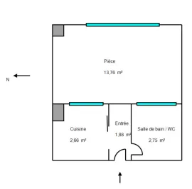 Vente Appartement  - Studio  - 21.05 m²