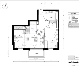 Location T3 meublé - proche gare Corbeil-Essonnes
