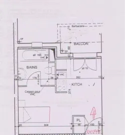 Location Beau studio meublé 27m²  quartier facs