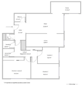 Location Bel Appartement de 5 pièce à la Défense