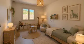 Vente Maison plain pied de 96 m² sur un Terrain de 739 m² avec une Vue sur les collines en face  Les points forts