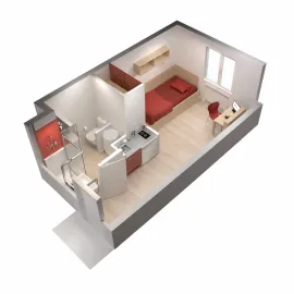 Vente Investissement locatif - studio 5e