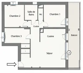 Vente Appartement T4 - dernier étage avec terrasse