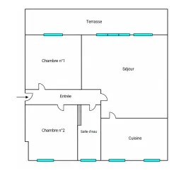 Vente Appartement 3 pièces avec terrasse - Dernier étage