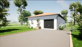 Vente proche lac 3 ch 95m2 + garage sur terrain 850 m2