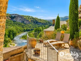 RARE  MAISON EN PIERRE VUE PANORAMIQUE VIADUC Millau