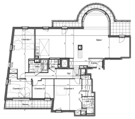 Vente Appartement 5 pièces avec terrasse et balcon