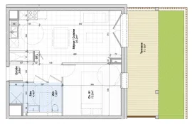 Vente Appartement T2 de 42m2 avec Terrasse