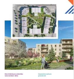 Location T3 -R+1 neuf lumineux avec balcon & jardin