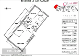 Location A LOUER T4 récent avec 2 parkings