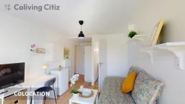 Colocation Chambre avec salle de bain wc