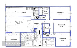 Colocation 1 chambre disponible en colocation