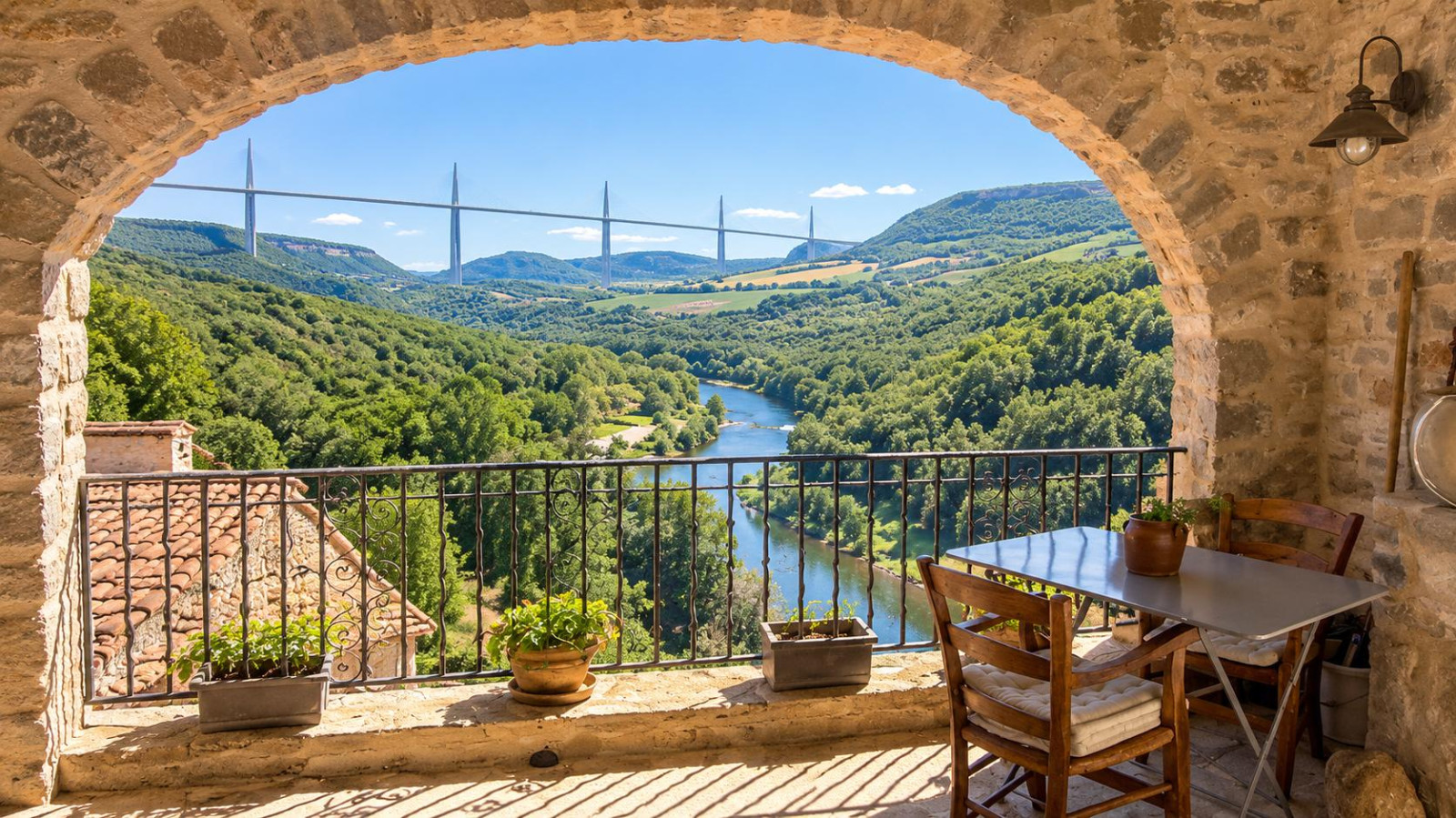 Vente RARE  MAISON EN PIERRE VUE PANORAMIQUE VIADUC