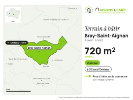 Vente Terrain à bâtir 720 m² viabilisé à Bray-Saint-Aignan