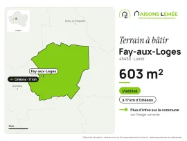 Vente Terrain à bâtir 603 m² viabilisé à Fay-aux-Loges