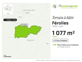 Vente Terrain à bâtir 1 077 m² à Férolles