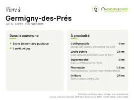 Vente Terrain à bâtir 1 443 m² à Germigny-des-Prés