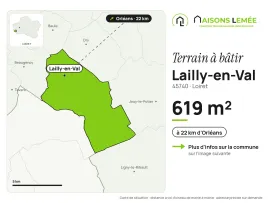 Vente Terrain à bâtir 619 m² à Lailly-en-Val