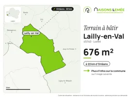 Vente Terrain à bâtir 676 m² à Lailly-en-Val