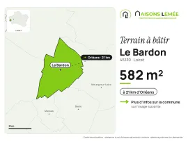 Vente Terrain à bâtir 582 m² à Le Bardon