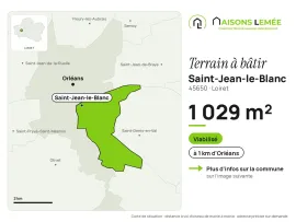 Vente Terrain à bâtir 1 029 m² viabilisé à Saint-Jean-le-Blanc