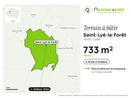 Vente Terrain à bâtir 733 m² à Saint-Lyé-la-Forêt