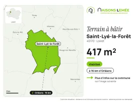 Vente Terrain à bâtir 417 m² viabilisé à Saint-Lyé-la-Forêt