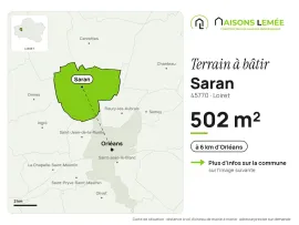 Vente Terrain à bâtir 502 m² à Saran