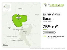 Vente Terrain à bâtir 759 m² à Saran